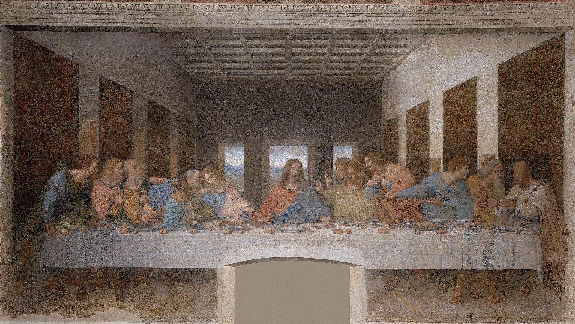 The Last Supper is a mural painting by the Italian High Renaissance artist Leonardo da Vinci, dated to c. 1495–1498