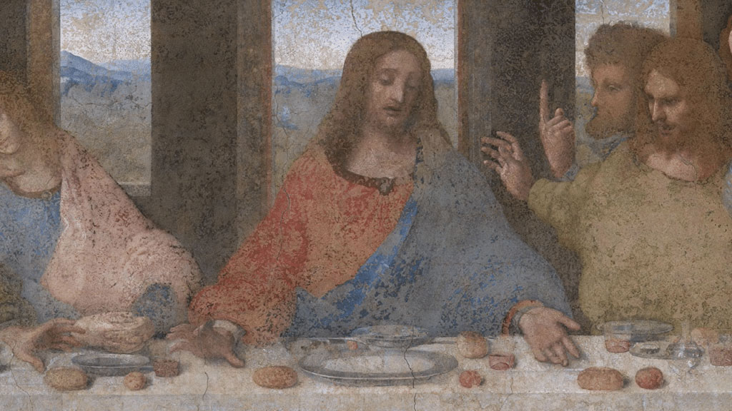 The Letter "G" - God, Geometry, and the Great Architect Detail - Leonardo da Vinci, Last Supper, oil, tempera, fresco, 1495–98