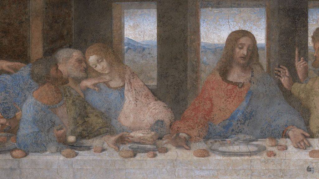 The Letter "M" Symbol -  - Leonardo da Vinci, Last Supper, oil, tempera, fresco, 1495–98