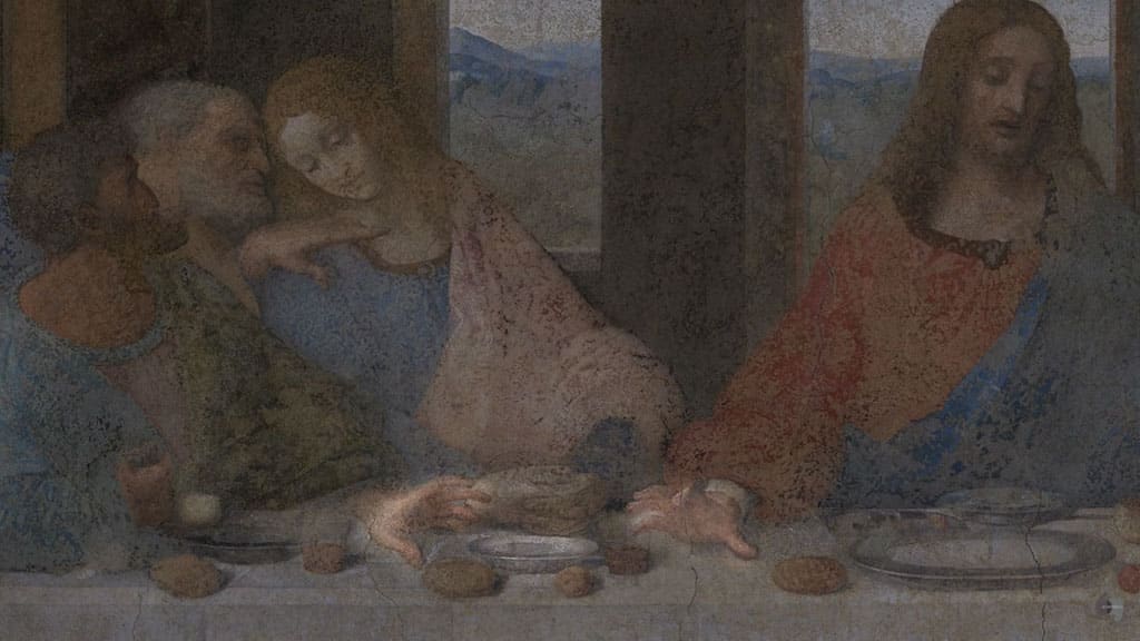 The Serpent - Leonardo da Vinci, Last Supper, oil, tempera, fresco, 1495–98