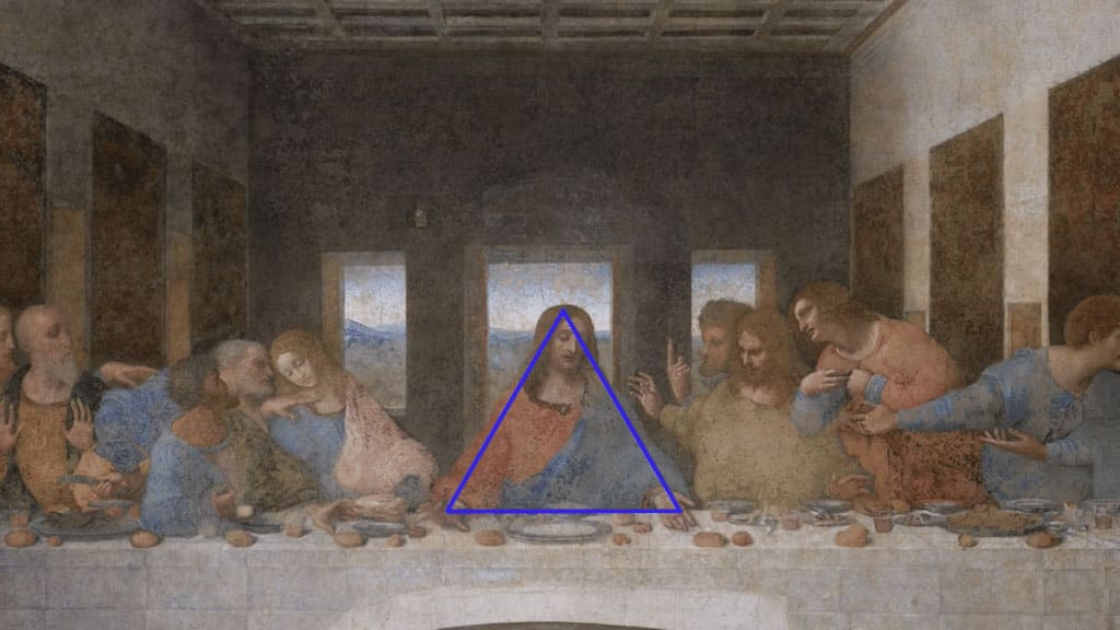 The Triangle - Threefold Nature of Man - Leonardo da Vinci, Last Supper, oil, tempera, fresco, 1495–98